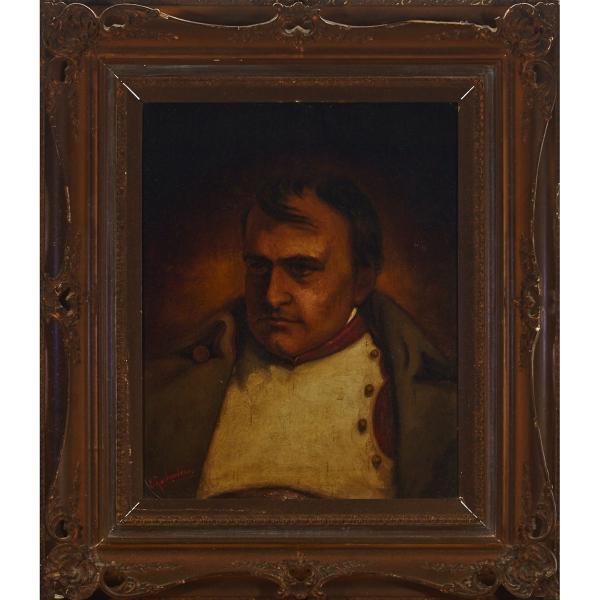 Appraisal: After Paul Delaroche - NAPOLEON I AT FONTAINEBLEAU oil on