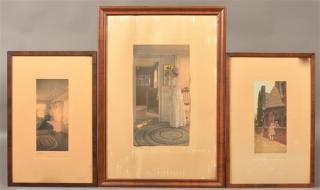 Appraisal: Three Wallace Nutting Photographic Prints Three Wallace Nutting Signed and