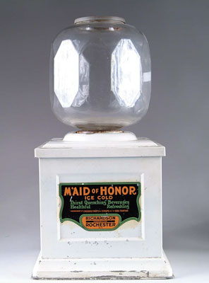 Appraisal: RICHARDSON S MAID OF HONOR BEVERAGE DISPENSER Large clear-paneled glass