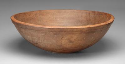 Appraisal: Monumental poplar rice bowl used in rice production original uncleaned