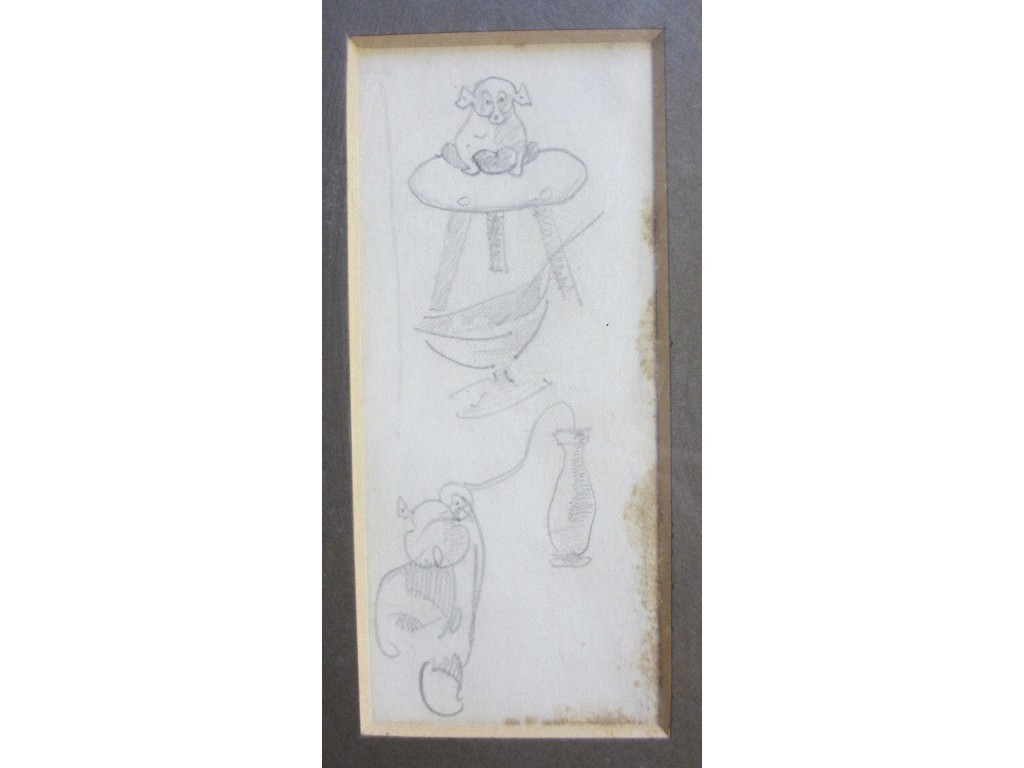 Appraisal: JOSEPH CRAWHALL - Pencil sketches x cm x Provenance Crawhall