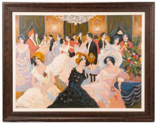 Appraisal: Isaac Maimon At the Ballroom Oil on Canvas Isaac Maimon