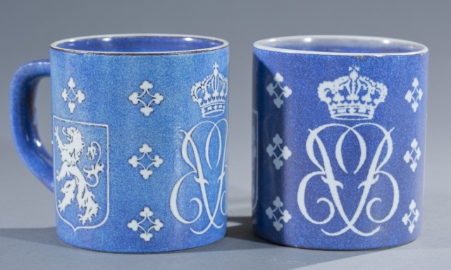 Appraisal: Pair of Royal Copenhagen Mugs Marked on bottom H x