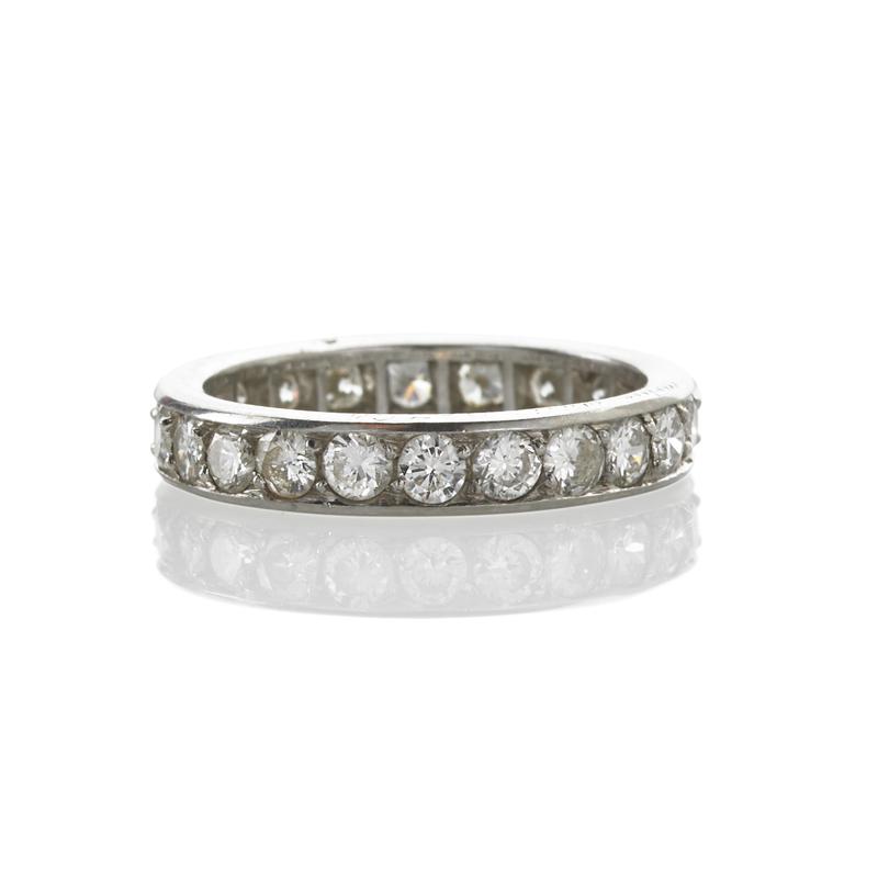 Appraisal: CARTIER DIAMOND PLATINUM ETERNITY BAND Condition Report VS or better