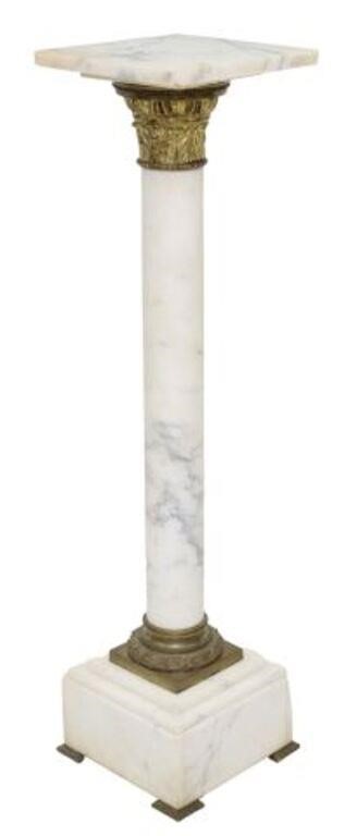 Appraisal: Neoclassical style marble and gilt metal pedestal egg and dart