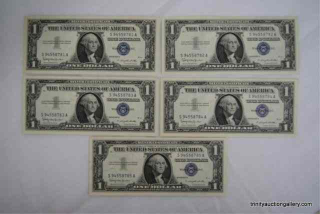 Appraisal: - Sequential Dollar Silver Certificate'sIncludes B in sequential number US