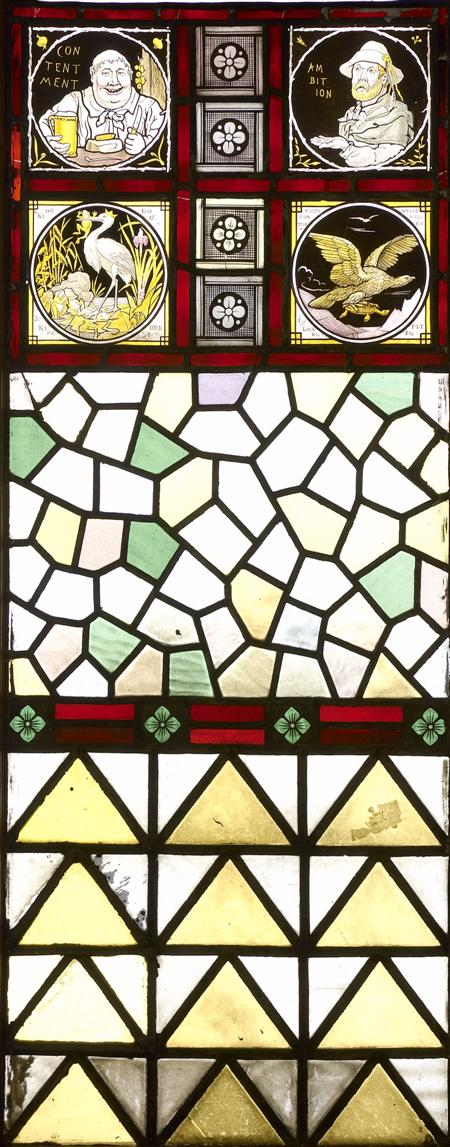 Appraisal: AFTER JOHN MOYR SMITH FOUR PAINTED STAINED AND LEADED GLASS