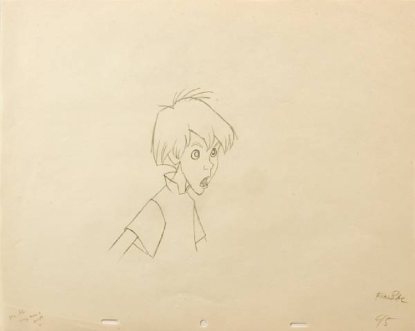 Appraisal: A Walt Disney animation drawing from Sword and the Stone