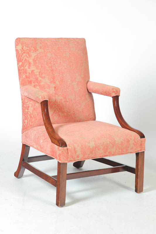 Appraisal: GEORGE III LOLLING CHAIR England early th century mahogany Of