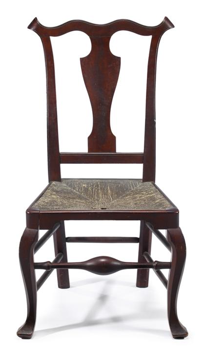 Appraisal: Queen Anne figured maple side chairattributed to william savery philadelphia