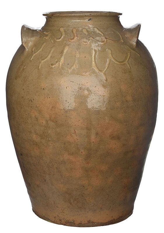 Appraisal: Decorated Edgefield Stoneware Jar attributed to Thomas Chandler likely made