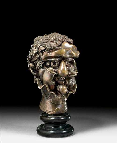 Appraisal: BEROCAL MIGUEL Algaidas Spain - Verona Omaggio a Arcimboldo Bronze