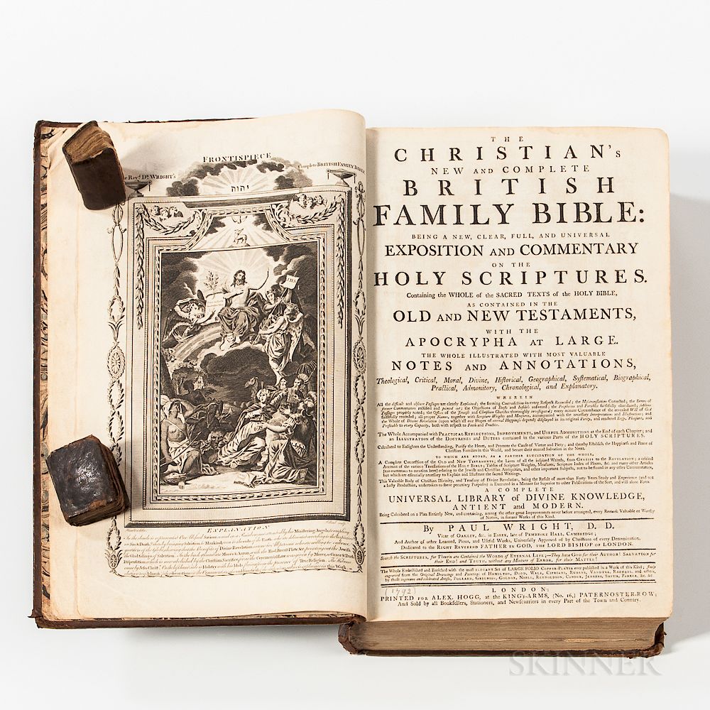 Appraisal: Early Bible and Two Miniature Biblical Works Early Bible and