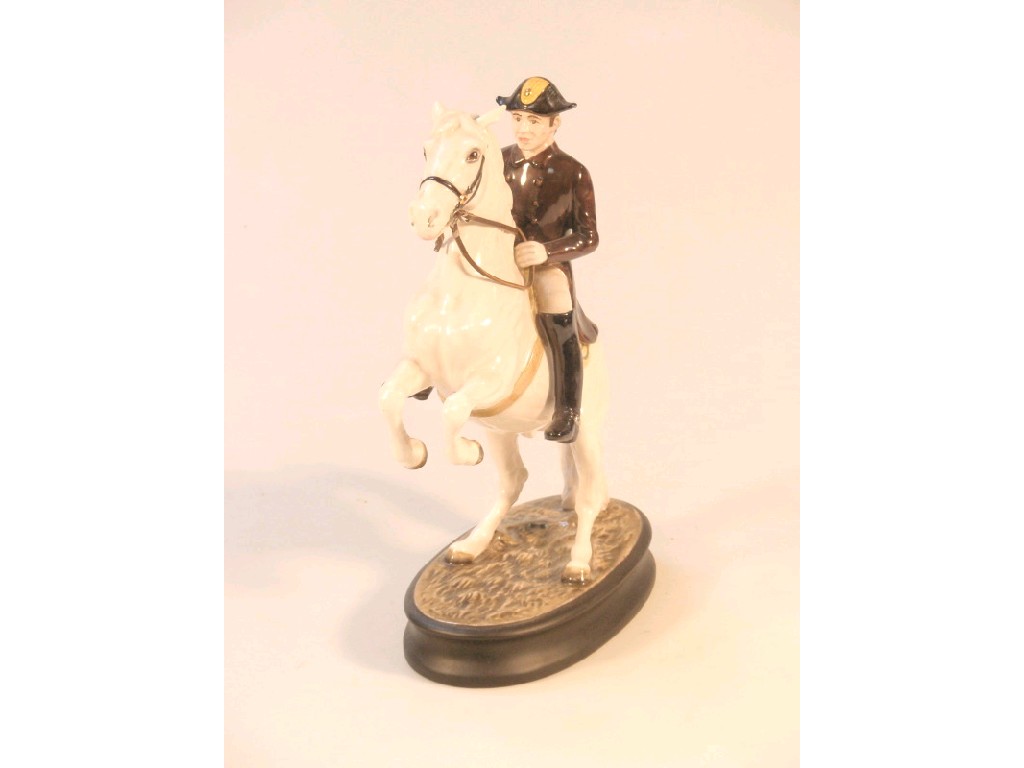 Appraisal: A Beswick equestrian figure group of a Lipizzaner of the