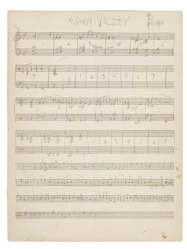 Appraisal: AN ELLINGTON COMPOSITION SIGNED ELLINGTON EDWARD DUKE Jump for Joy