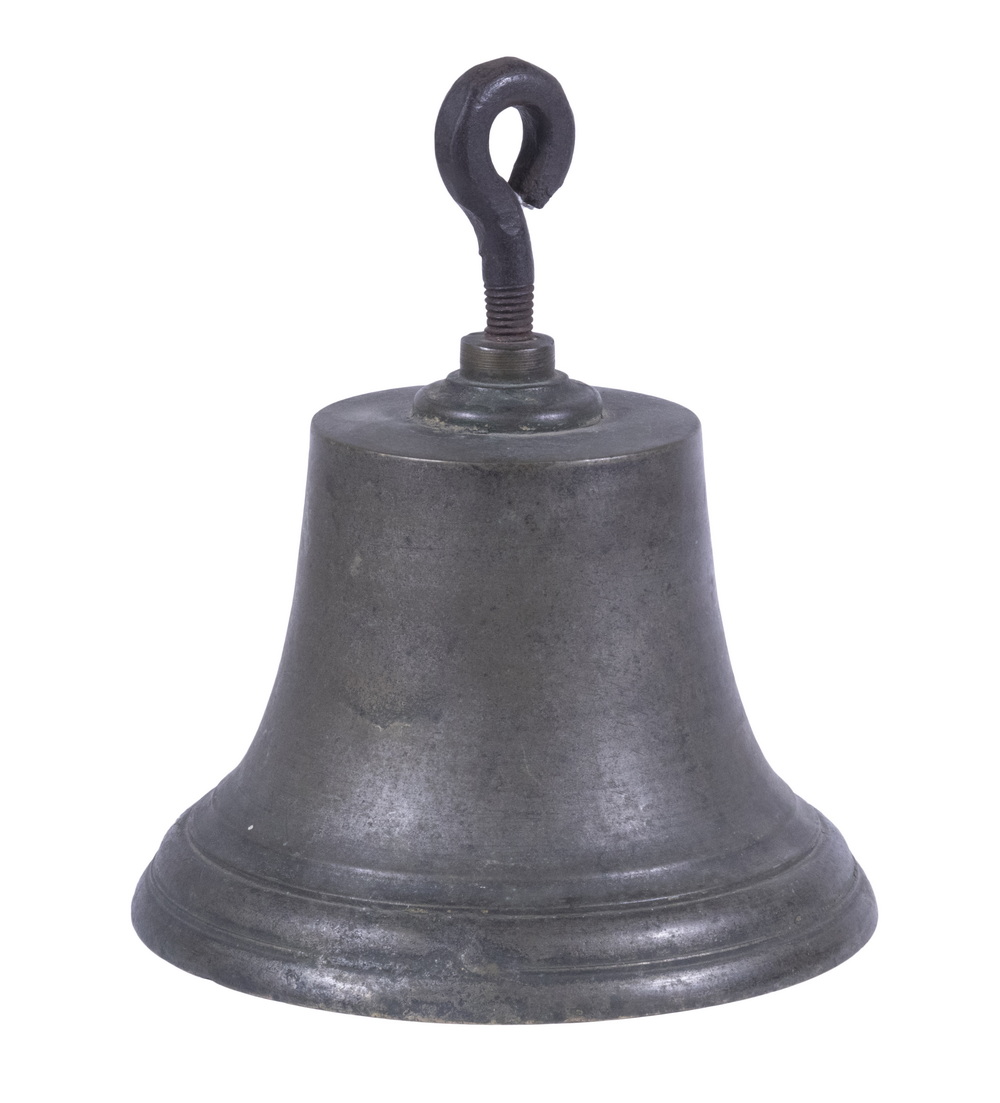 Appraisal: SMALL BRONZE MARINE BELL Boat Bell in bronze with bronze