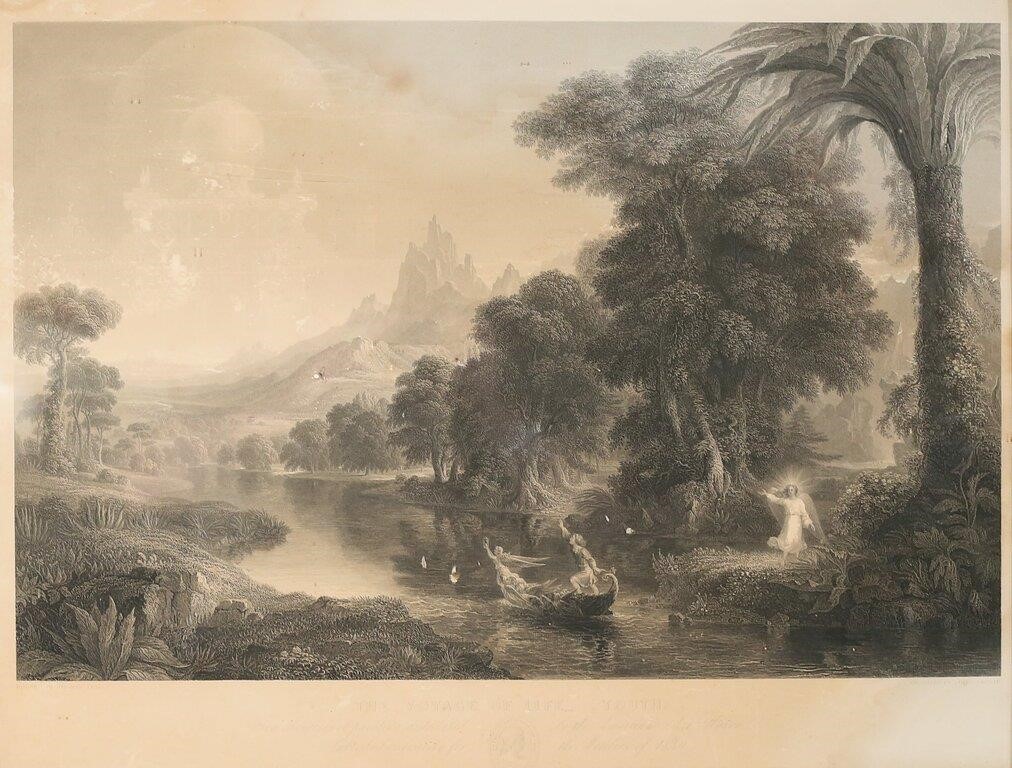 Appraisal: After Thomas Cole England American - Engraving The Voyage of