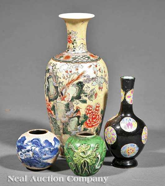 Appraisal: A Group of Four Chinese Porcelain Small Vases the first