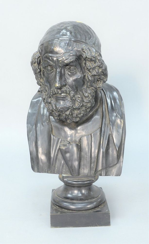 Appraisal: Large Bronze Bust of Homer th or th century or