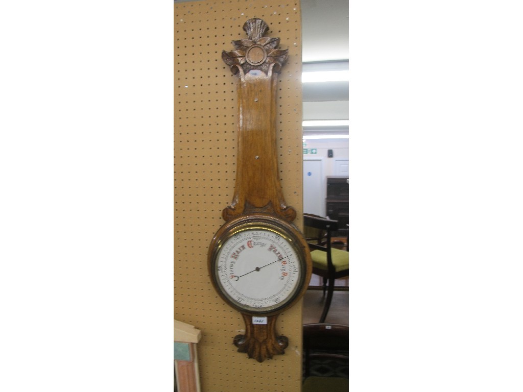 Appraisal: Late Victorian oak banjo barometer