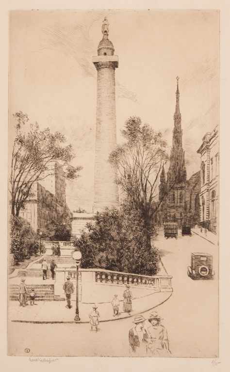 Appraisal: Sears Gallagher American - Mount Vernon Place etching ed signed