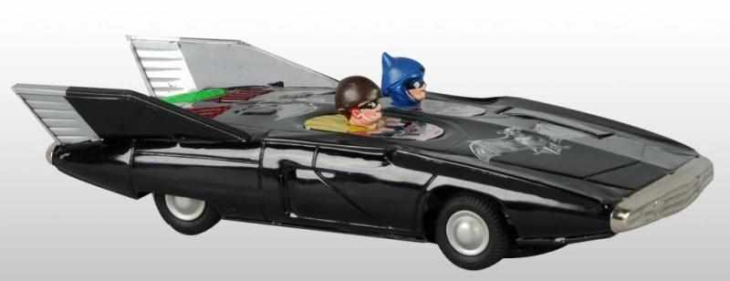 Appraisal: Tin Batmobile Battery-Operated Toy Description Japanese Working Made by ALPS