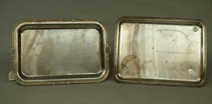 Appraisal: Silver-Plated Tray by Gucci together with a Silver-Plated Tray by