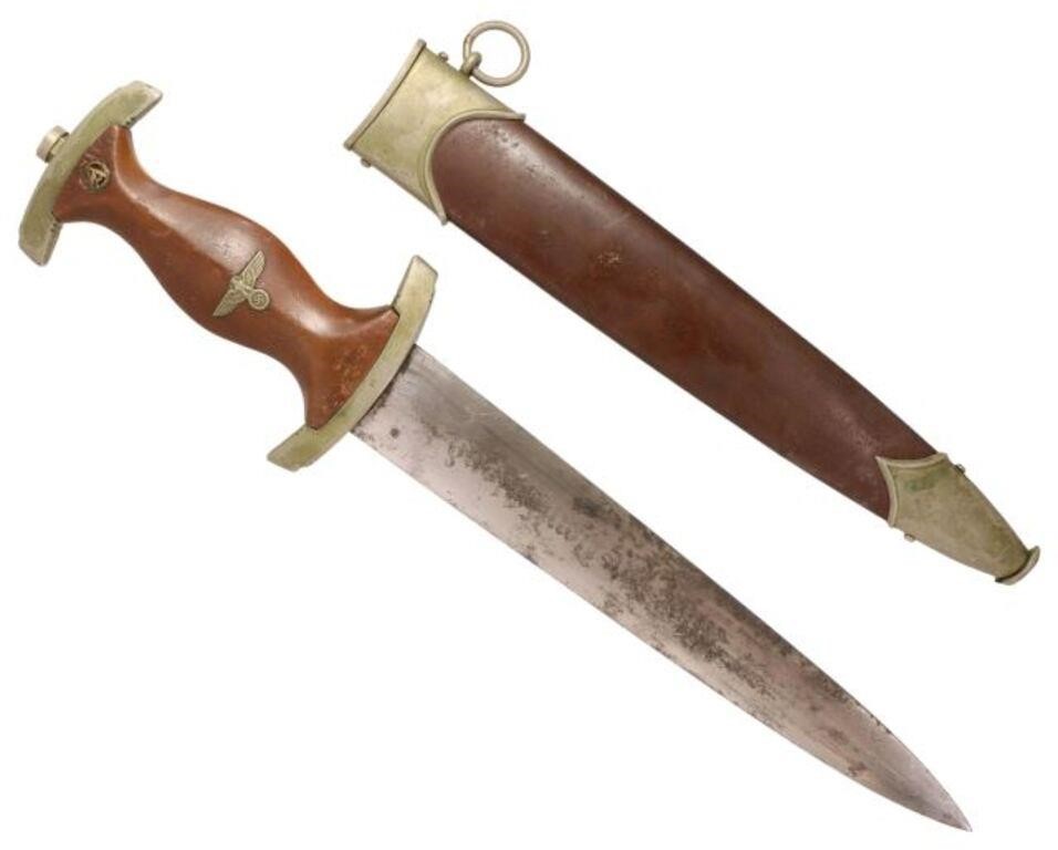 Appraisal: German Nazi SA Sturmabteilung dagger and scabbard blade marked Alles