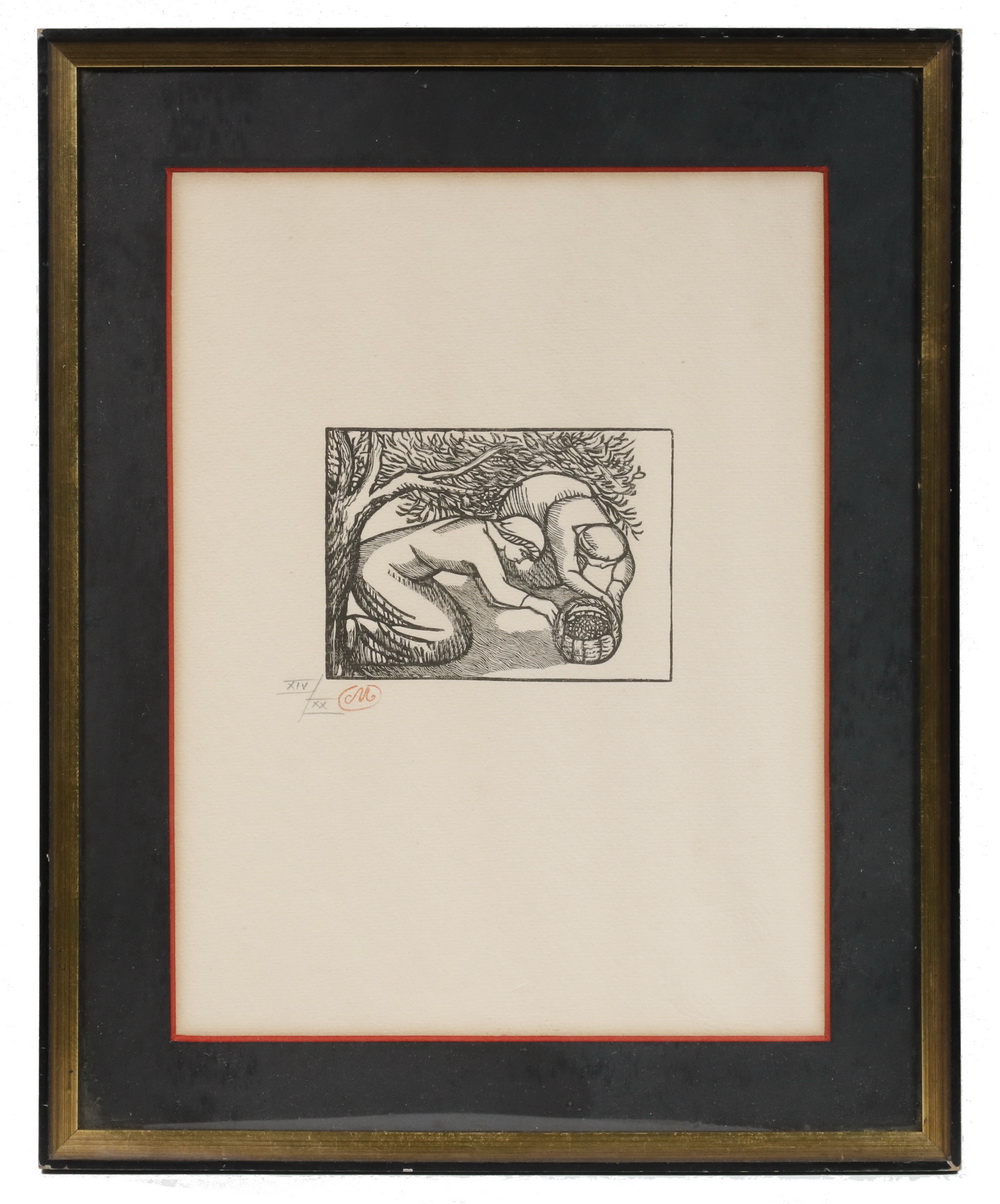 Appraisal: ARISTIDE MAILLOL FRANCE - Harvest woodblock print on handmade paper