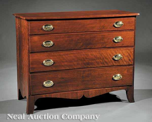 Appraisal: An American Federal Cherrywood Chest of Drawers late th early