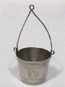 Appraisal: Russian Interest A silver tea strainer in the form of