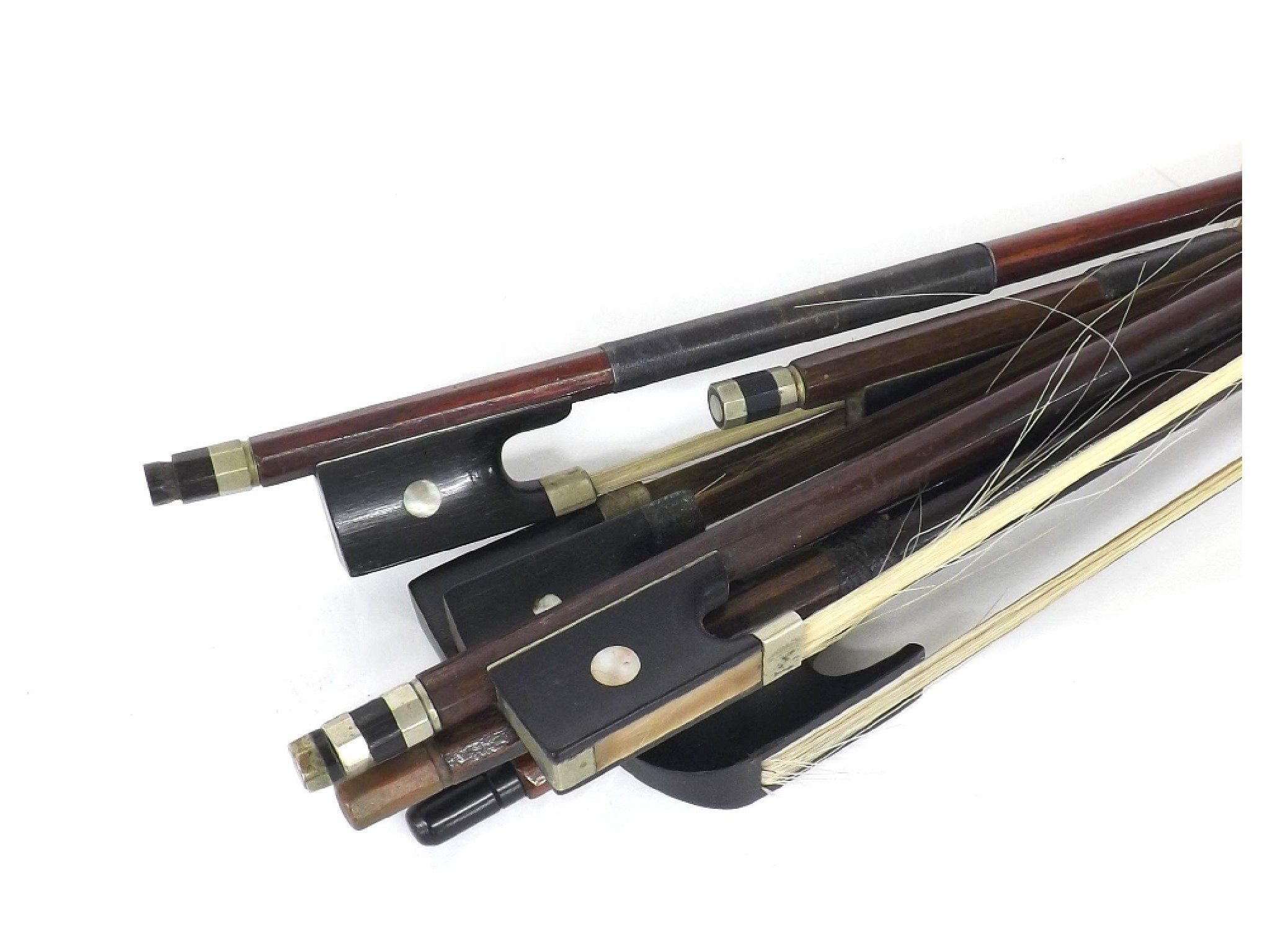 Appraisal: Contemporary Baroque bow also five violin bows