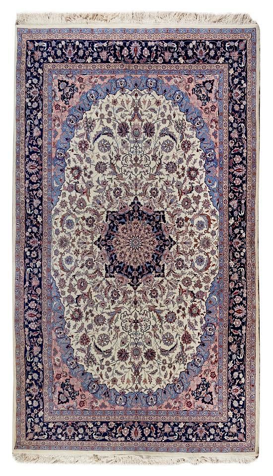 Appraisal: An Isfahan Wool Rug feet inches x feet inches An