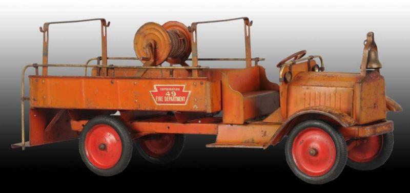 Appraisal: Pressed Steel Keystone Fire Truck Description Circa Toy is missing