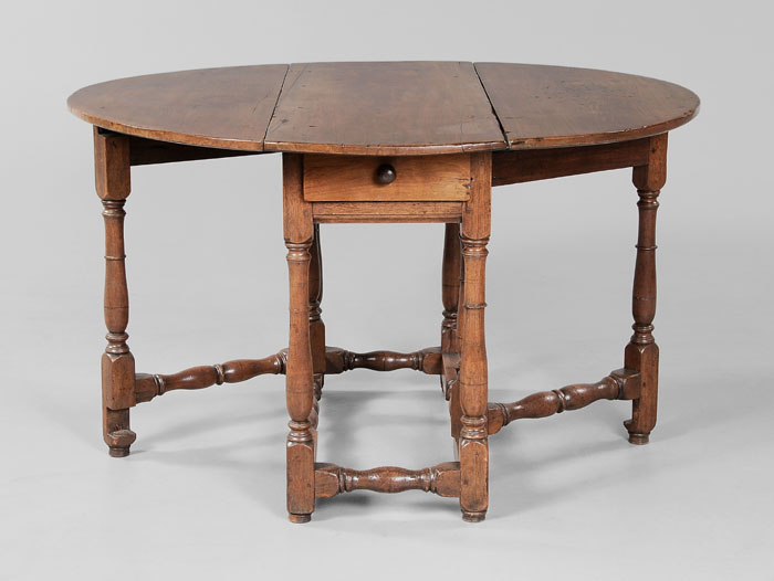 Appraisal: Fine Southern William and Mary Table Tidewater Virginia - walnut