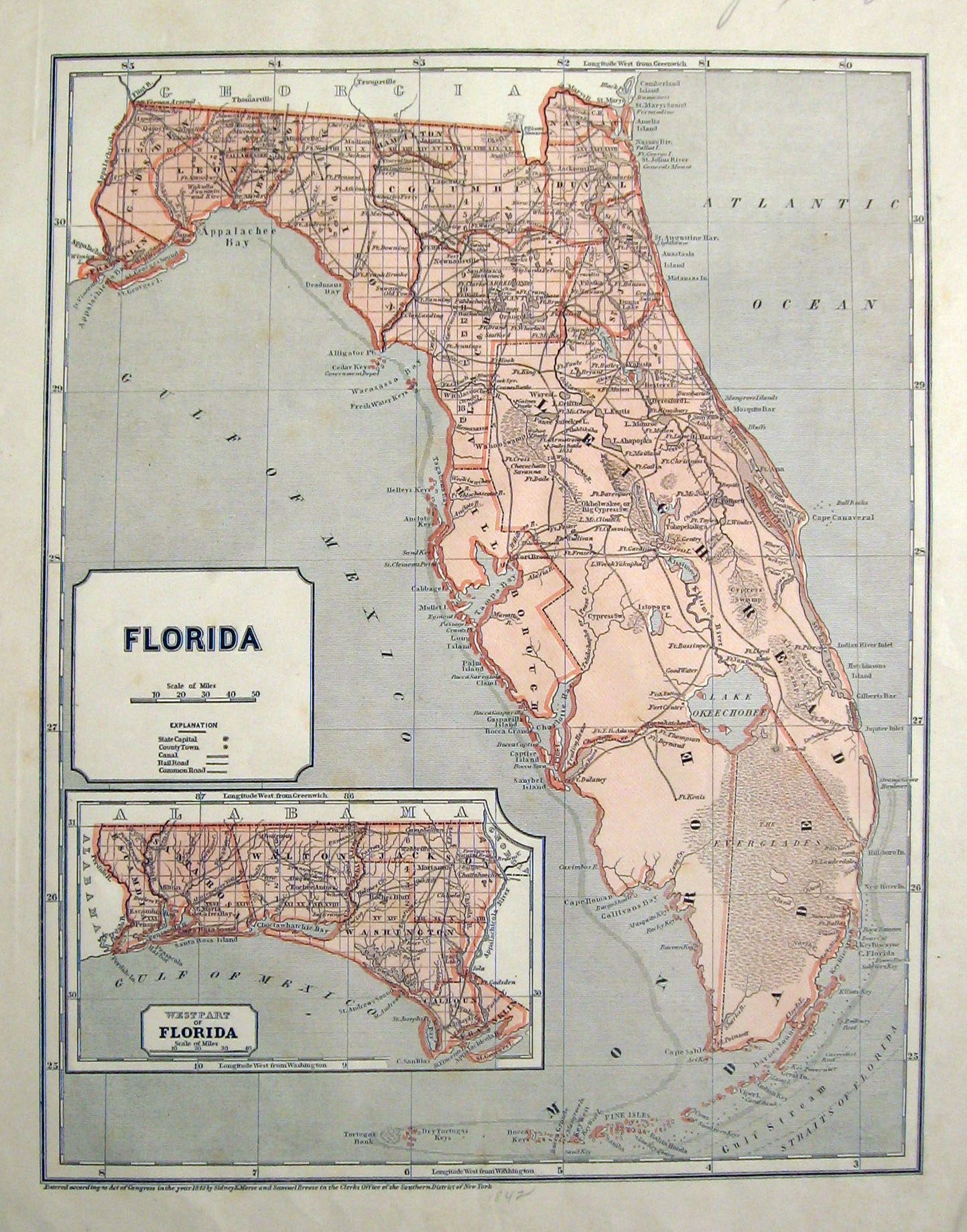 Appraisal: pieces Maps - Florida Tanner H S Map of Florida