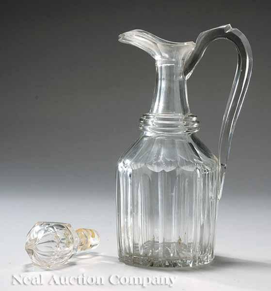 Appraisal: An American or Anglo-Irish Cut Crystal Decanter mid- th c