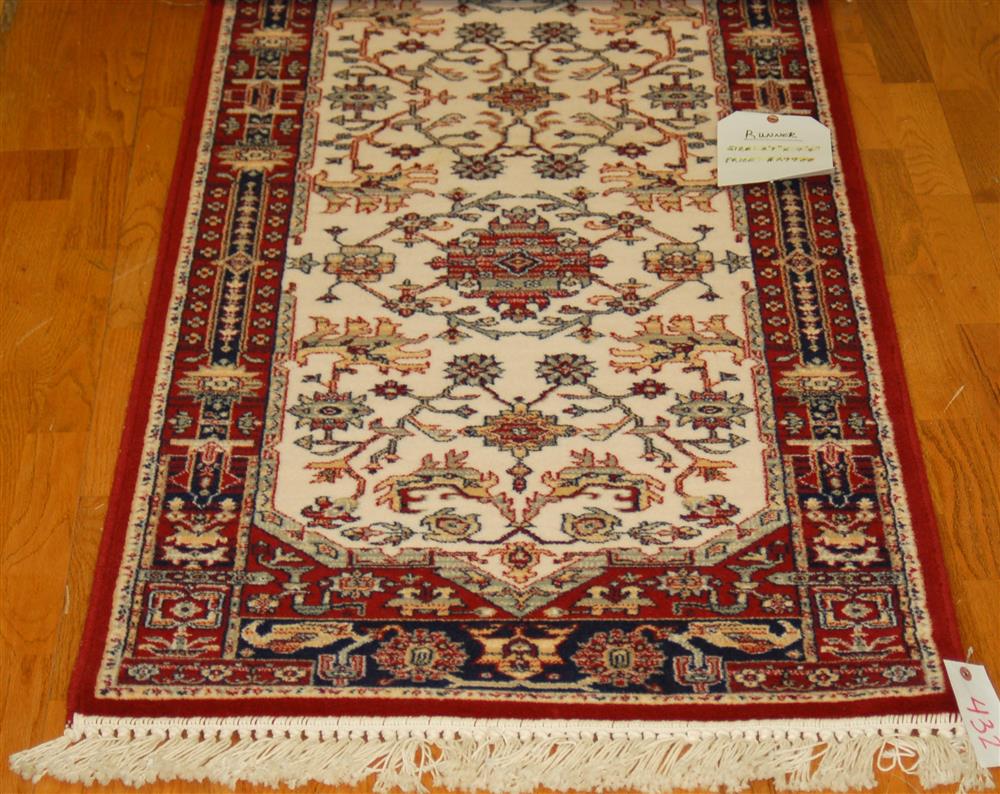 Appraisal: PERSIAN STYLE RUNNER MACHINE MADE w d in