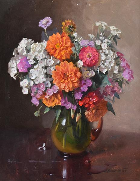 Appraisal: ERNEST BUCKMASTER - Still Life oil on canvas on board