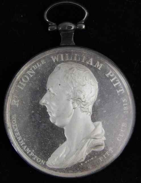 Appraisal: A Pitt club medal mounted in a double sided case