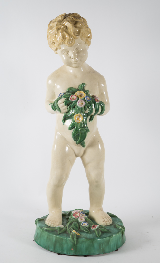 Appraisal: Austrian ceramic boy figure Undernumber