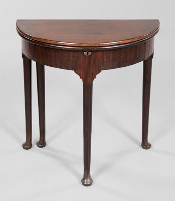 Appraisal: Queen Anne Mahogany Games Table British th century mahogany throughout