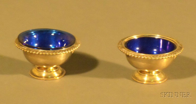 Appraisal: Pair of Sterling Open Salts Retailed by Cartier early th