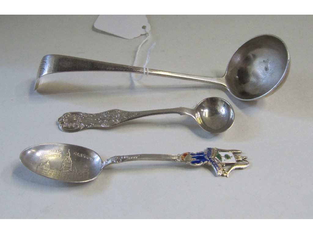 Appraisal: Lot comprising silver sauce ladle Glasgow a silver mustard spoon