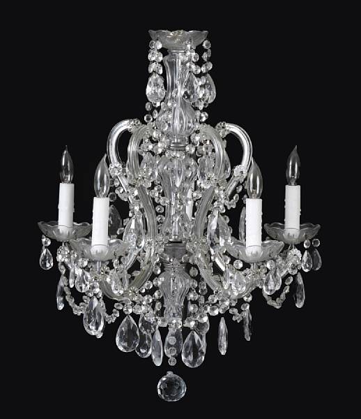 Appraisal: A Louis XV style cut glass chandelier height in diameter