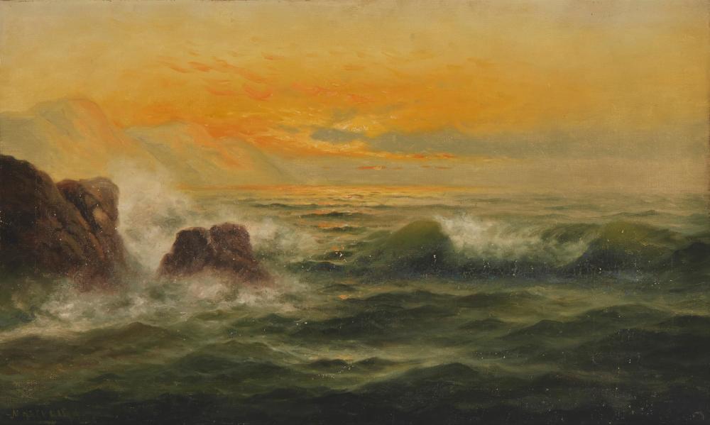 Appraisal: Nels Hagerup - San Francisco CA Coastal Oil on canvas