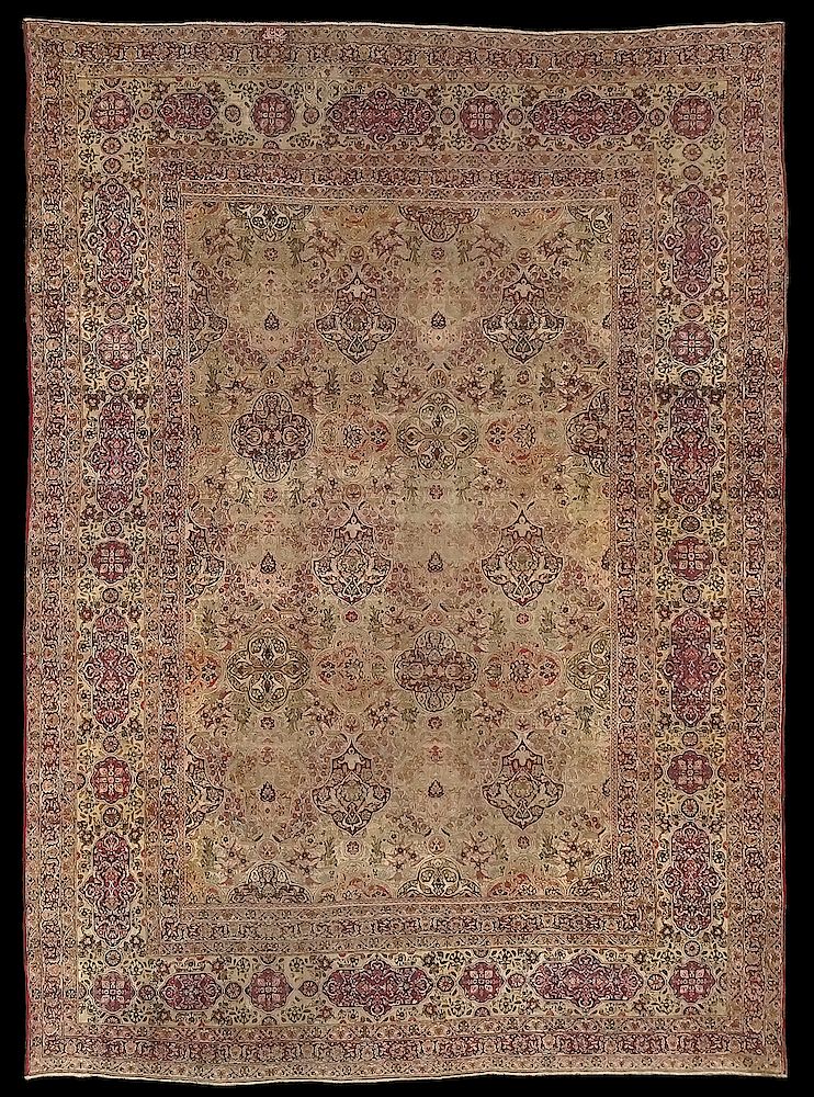 Appraisal: Antique Palace Size Lavar Kerman Rug Carpet Large antique Lavar