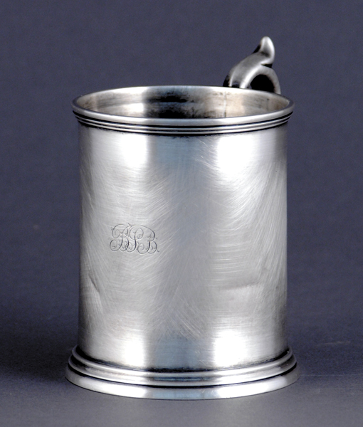 Appraisal: Southern coin silver tankard by William Glaze Columbia South Carolina