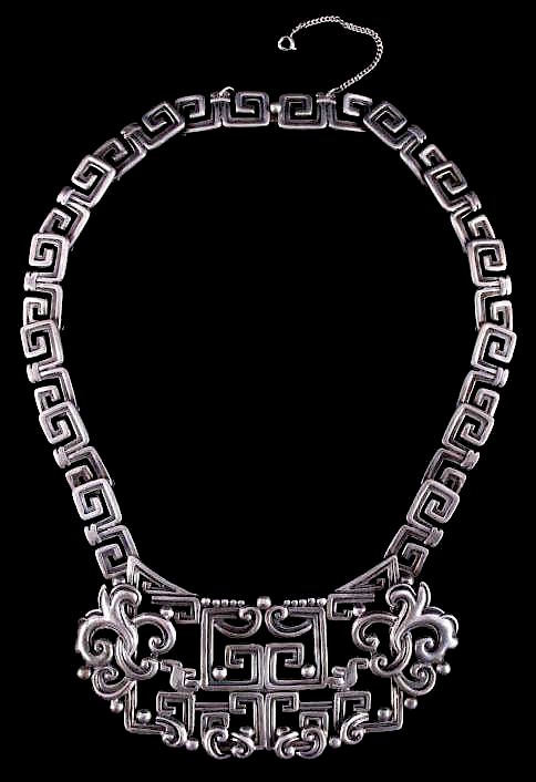 Appraisal: Margot de Taxco Sterling Silver Necklace RARE This is an