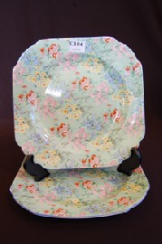 Appraisal: TWO SHELLEY MELODY CAKE PLATES